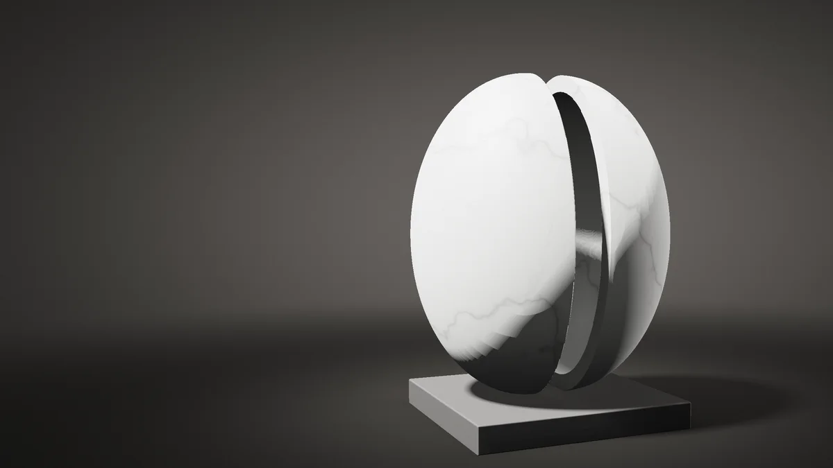 Shell, 2024 — White marble